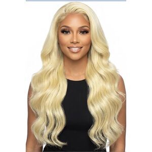 613 26 Inch blonde Body Wave Lace Front Wig Human Hair platinum blonde